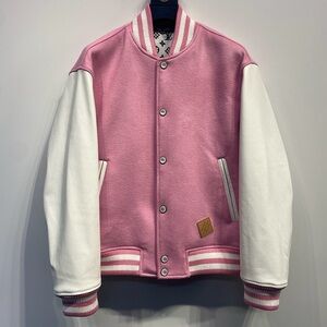 Louis Vuitton Pink And White Baseball Jacket